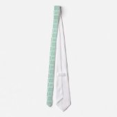 Mint Green en White Quatrefoil Pattern Stropdas (Achterkant)