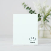 Mint Green Eucalyptus Branches Letter Monogram (Staand voorkant)
