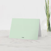 Mint Green Feminine Minimalist Script Custom Name Bedankkaart (Achterkant)
