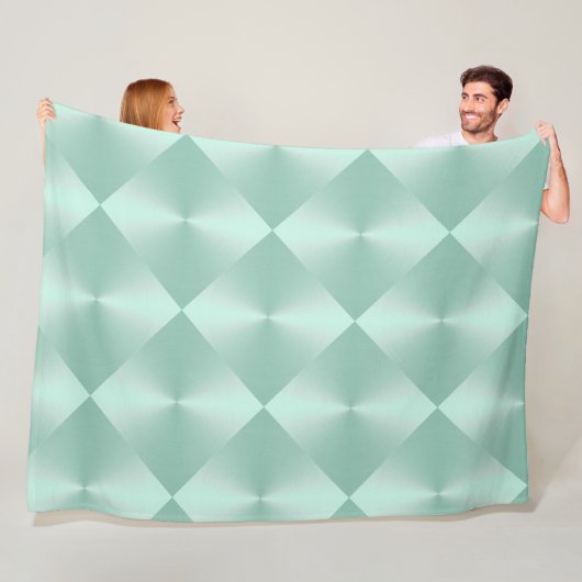 Mint Green Fleece Blanket Deken (In situ)
