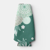 Mint Green Floral Bottle Cooler (Voorkant)