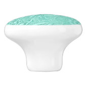 Mint Green Floral Keramische Knop (Zijkant)