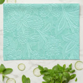 Mint Green Floral Theedoek (Gevouwen)
