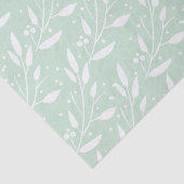 Mint Green Floral-weefselpapier Tissuepapier (Detail)