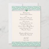 Mint Green Florentine Faire-part de mariage (Devant)