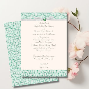 Mint Green Florentine Faire-part de mariage