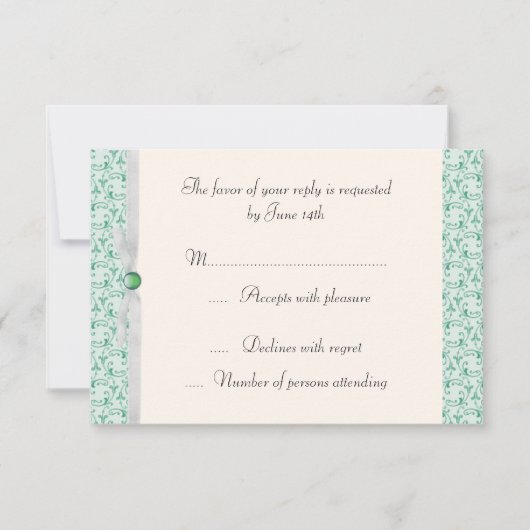 Mint Green Florentine RSVP (Devant)