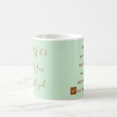 Mint Green Funny Self-Employed Humor Typografie Koffiemok (Center)