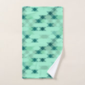 mint green geometric bad handdoek (Handdoek)
