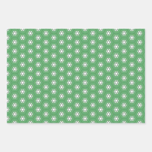 Mint green geometric motif wrapping paper sheets (Voorkant 2)