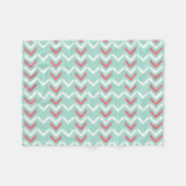Mint Green geometrische Chevron pijlen patroon Fleece Deken (Voorkant (Horizontaal))