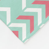 Mint Green geometrische Chevron pijlen patroon Fleece Deken (Hoek)