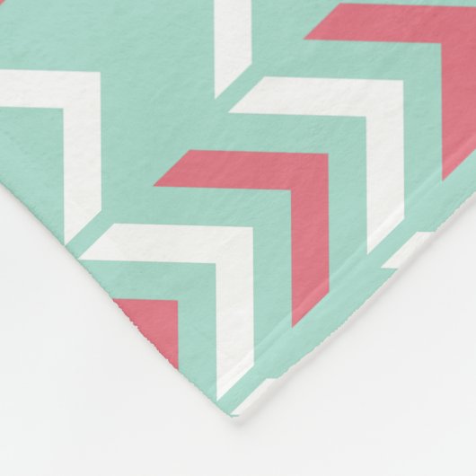 Mint Green geometrische Chevron pijlen patroon Fleece Deken (Hoek)