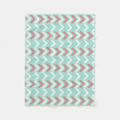 Mint Green geometrische Chevron pijlen patroon Fleece Deken (Voorkant)