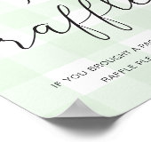 Mint Green Gingham Diaper Poster Raffle (Hoek)