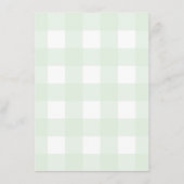 Mint Green Gingham Menu (Achterkant)