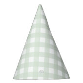 Mint Green Gingham Party Pet Feesthoedjes (Rechts)