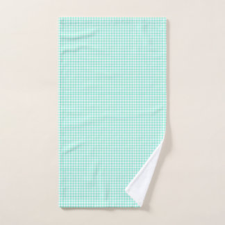 Mint Green Gingham Pattern Small Check Pset Handdoek