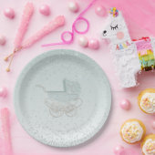 Mint Green Glitter Baby shower Papier Bord (Feest)