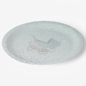 Mint Green Glitter Baby shower Papier Bord (Gekanteld)