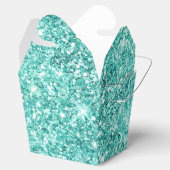 Mint Green Glitter Bedankdoosjes (Geopend)