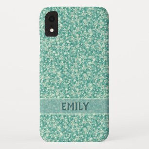 Mint Green Glitter iPhone XR Hoesje