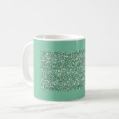 Mint Green Glitter-Mok Koffiemok (Voorkant links)