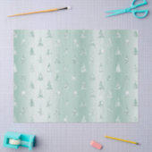 Mint Green Glitter Sparkle Kerstbomen Tissuepapier (Craft)