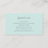 Mint Green Glitter Splash Pattern Visitekaartje (Achterkant)