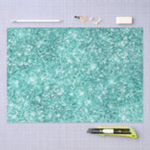 Mint Green Glitter Tissuepapier (Craft)