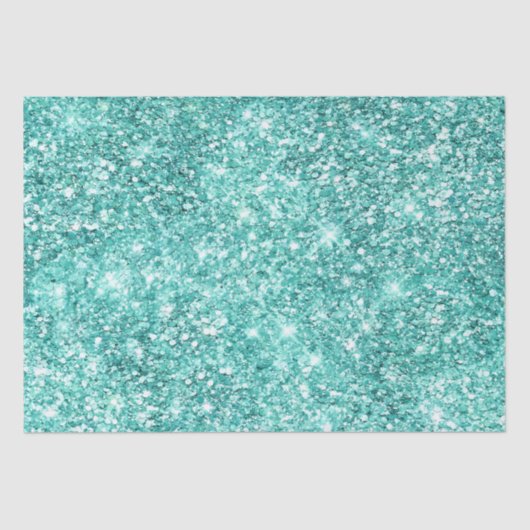 Mint Green Glitter Tissuepapier (Voorkant)