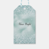 Mint Green Glitzy Glitter Cadeaulabel (Voorkant)