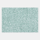 Mint Green Glitzy Glitter Inpakpapier Vel (Voorkant 2)