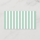 Mint Green Gold Diaper Raffle Baby shower Kaarten (Achterkant)