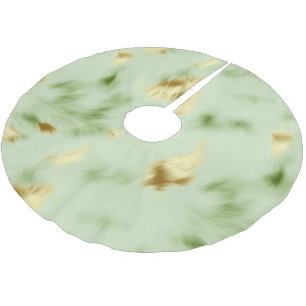 Mint Green Gold Koeienhuid Kerstboom Rok