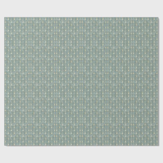 Mint Green, goud, Art Decopatroon, , retro, me Cadeaupapier (Vlak)