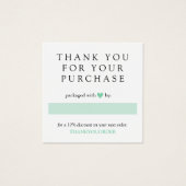 Mint Green Heart Merci pour commander les médias s (Devant)