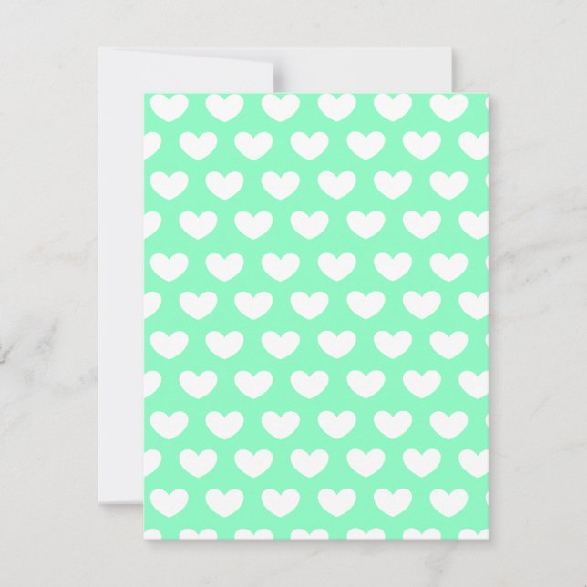 Mint Green Hearts (Voorkant)