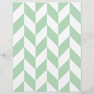 Mint Green Herringbone Pattern
