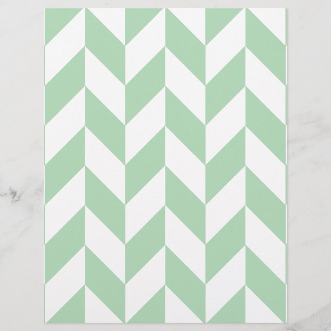 Mint Green Herringbone Pattern (Voorkant)