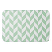 Mint Green Herringbone Pattern Badmat (Voorkant)