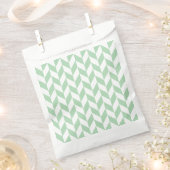 Mint Green Herringbone Pattern Bedankzakje (Geknipt)