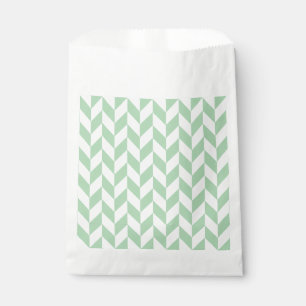 Mint Green Herringbone Pattern Bedankzakje