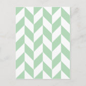 Mint Green Herringbone Pattern Briefkaart (Voorkant)