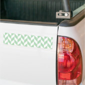 Mint Green Herringbone Pattern Bumpersticker (Op Truck)