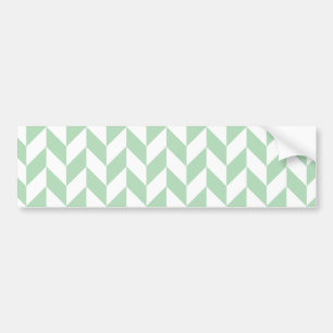 Mint Green Herringbone Pattern Bumpersticker
