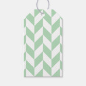 Mint Green Herringbone Pattern Cadeaulabel (Voorkant)