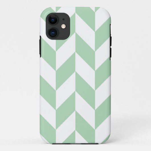 Mint Green Herringbone Pattern Case-Mate iPhone Case (Achterkant)