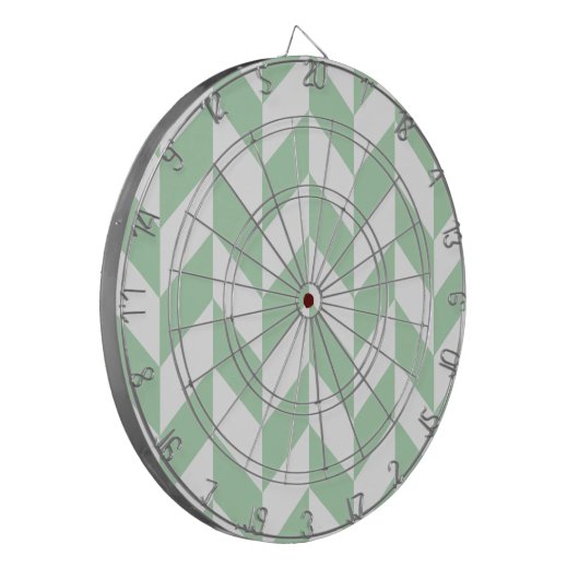 Mint Green Herringbone Pattern Dartbord (Voorkant Links)