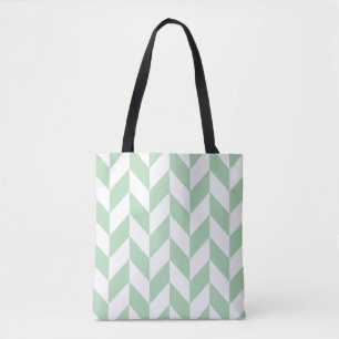 Mint Green Herringbone Pattern Draagtas